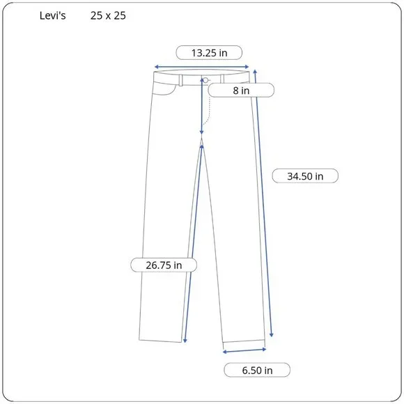 New Levi's 511 Women's Size 25 x 25 Slim Fit Tapered Leg Raw Blue Denim Jeans - Picture 3 of 7